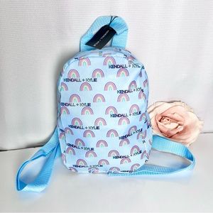 🌸 4/$20 New Kendall and Kylie Mini Backpack blue rainbow